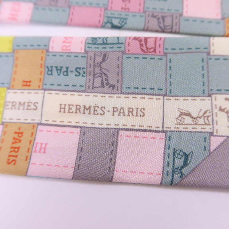 HERMES 絲質Twilly絲巾-4
