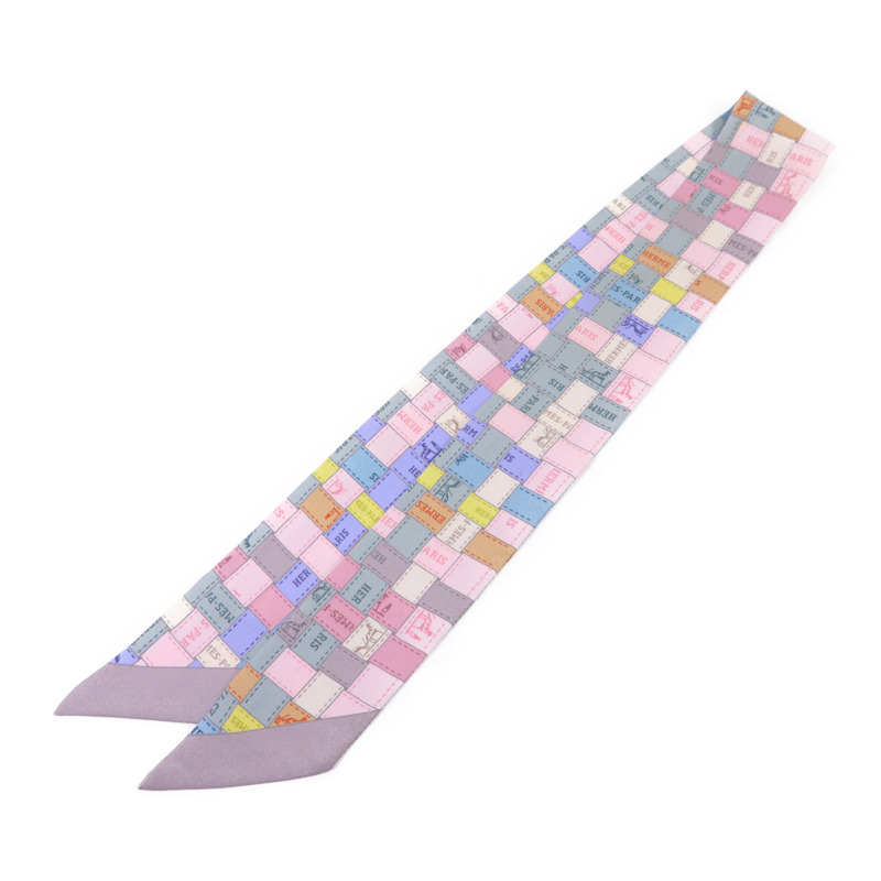 HERMES 絲質Twilly絲巾-1