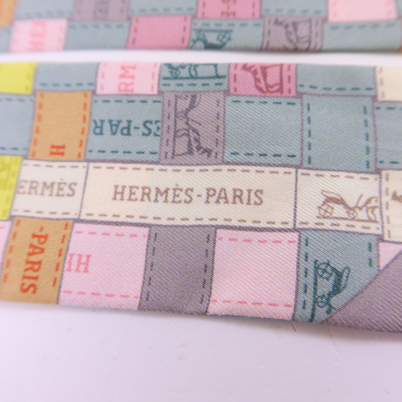 HERMES 絲質Twilly絲巾-4