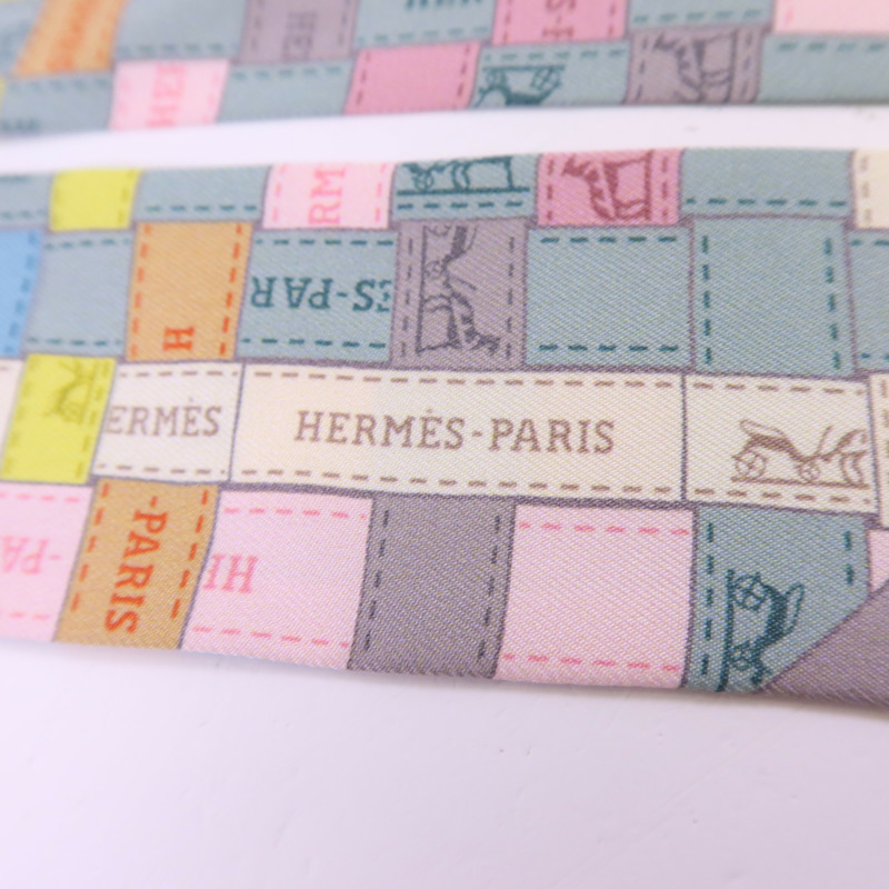 HERMES 絲質Twilly絲巾-4