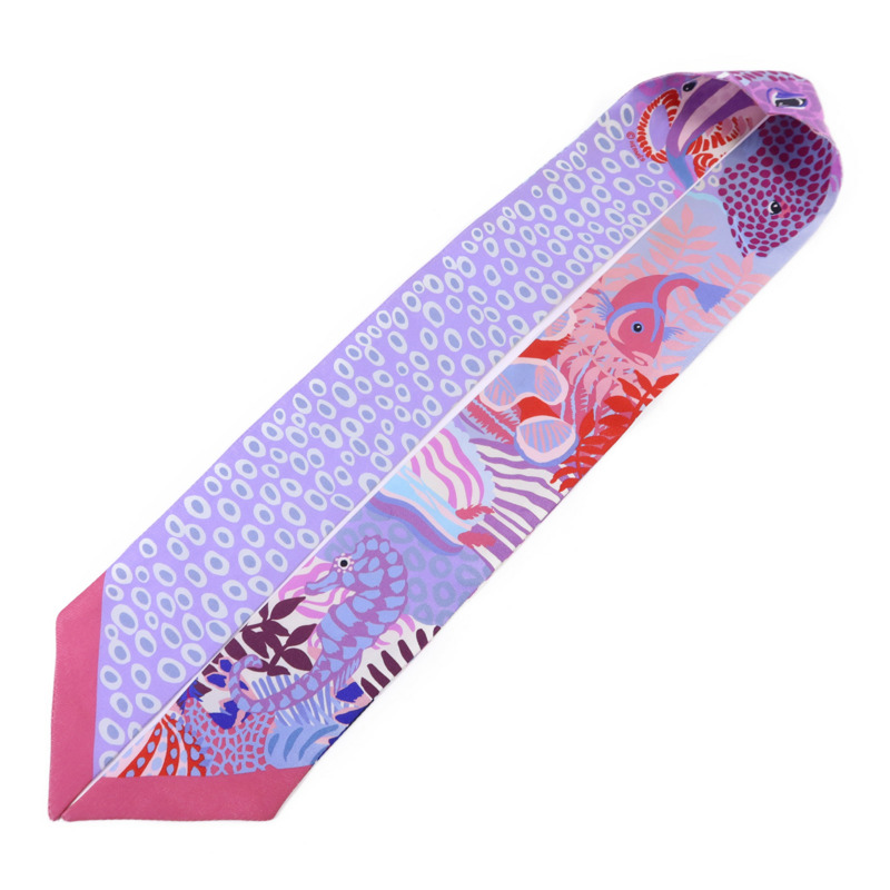 HERMES 絲質Twilly絲巾-2