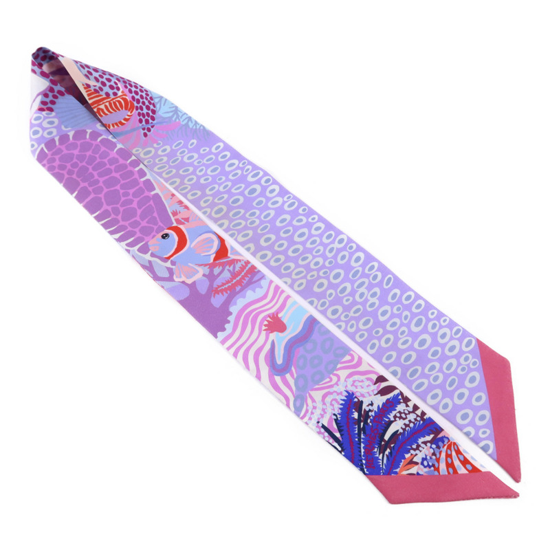 HERMES 絲質Twilly絲巾-3