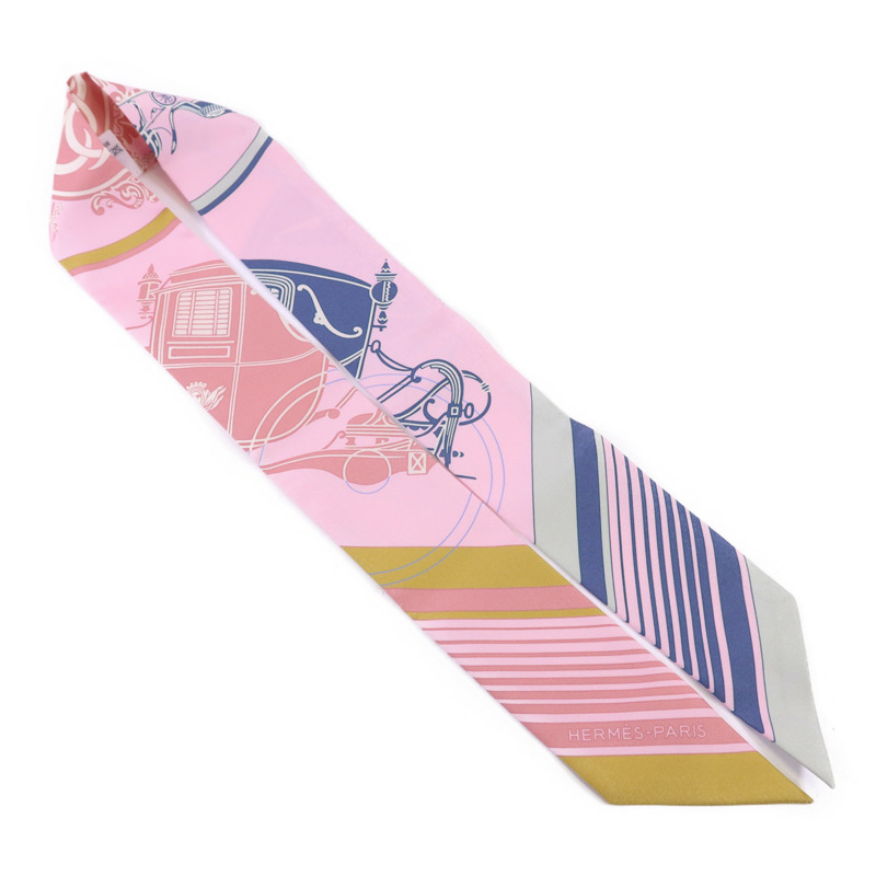 HERMES 絲質Twilly絲巾-3