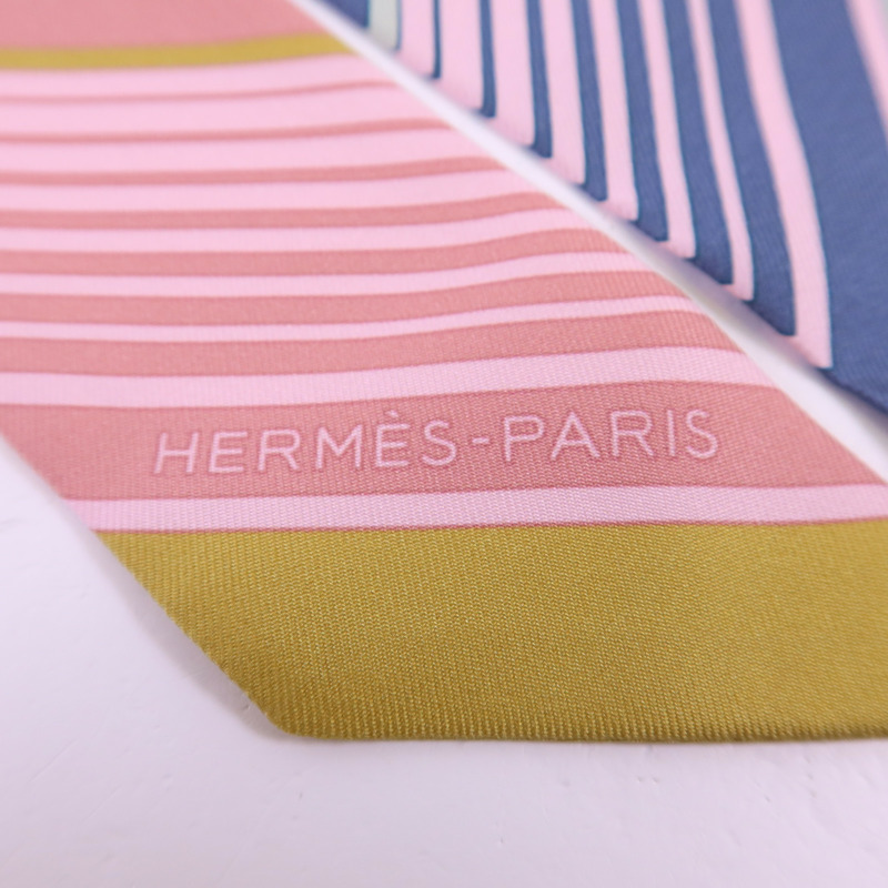 HERMES 絲質Twilly絲巾-4