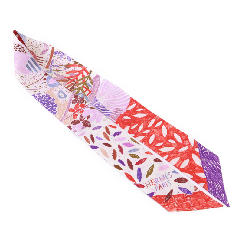 HERMES 絲質Twilly絲巾-3