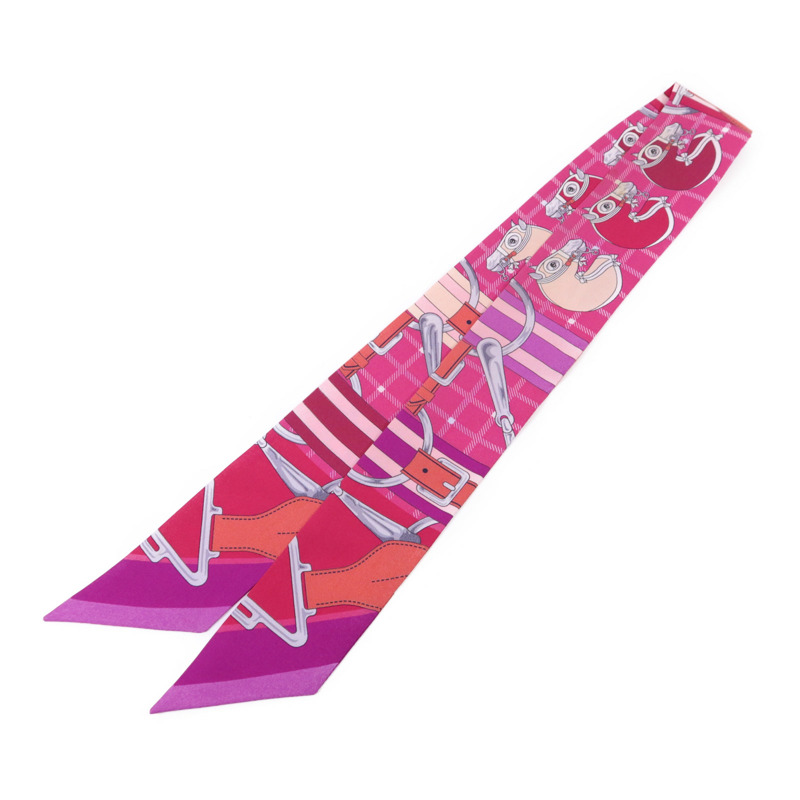 HERMES 絲質Twilly絲巾-1