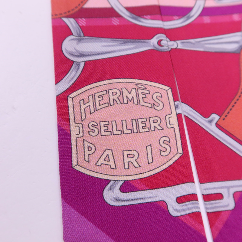 HERMES 絲質Twilly絲巾-4