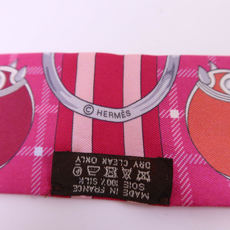 HERMES 絲質Twilly絲巾-5