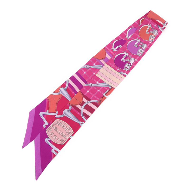 HERMES 絲質Twilly絲巾-0