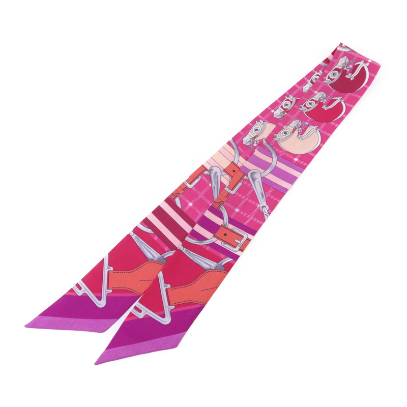 HERMES 絲質Twilly絲巾-1