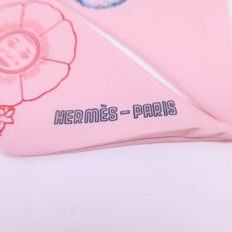 HERMES 絲質Twilly絲巾-4