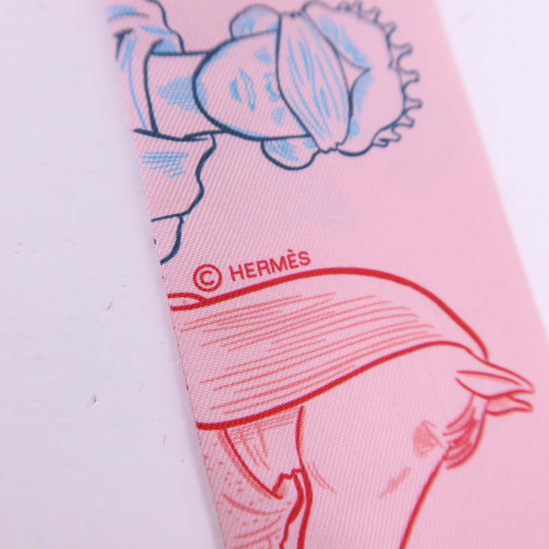 HERMES 絲質Twilly絲巾-5