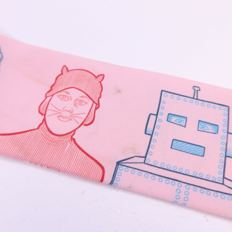 HERMES 絲質Twilly絲巾-8