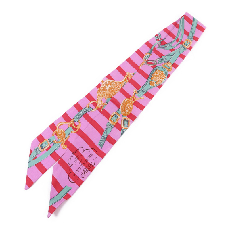 HERMES 絲質Twilly絲巾-0