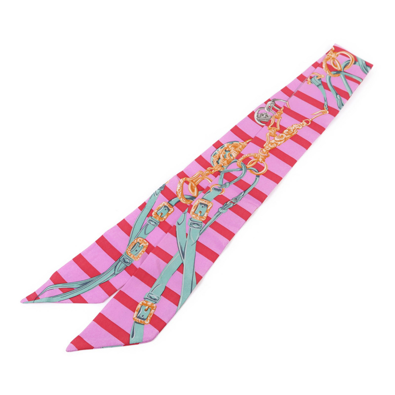 HERMES 絲質Twilly絲巾-1