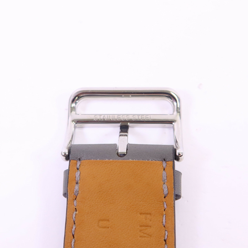 HERMES Swift皮革Apple Watch Strap銀扣錶帶-7