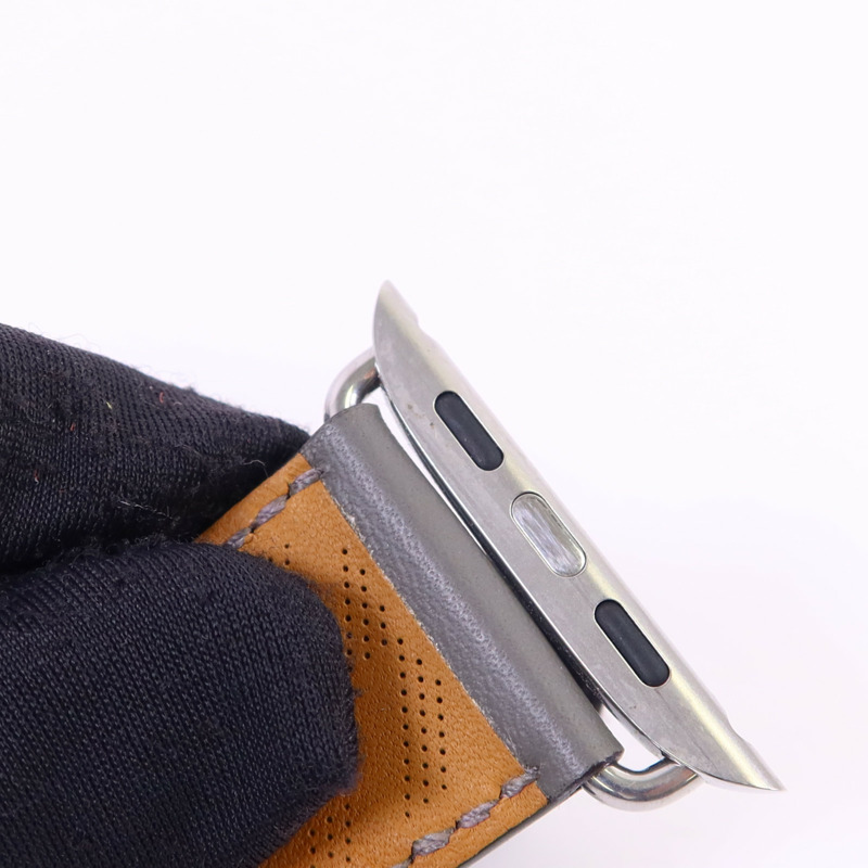 HERMES Swift皮革Apple Watch Strap銀扣錶帶-11