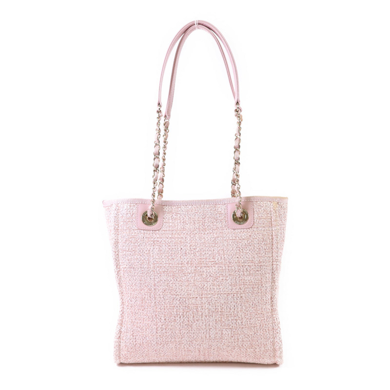CHANEL 帆布Tote Bag金扣鏈帶手挽袋-2