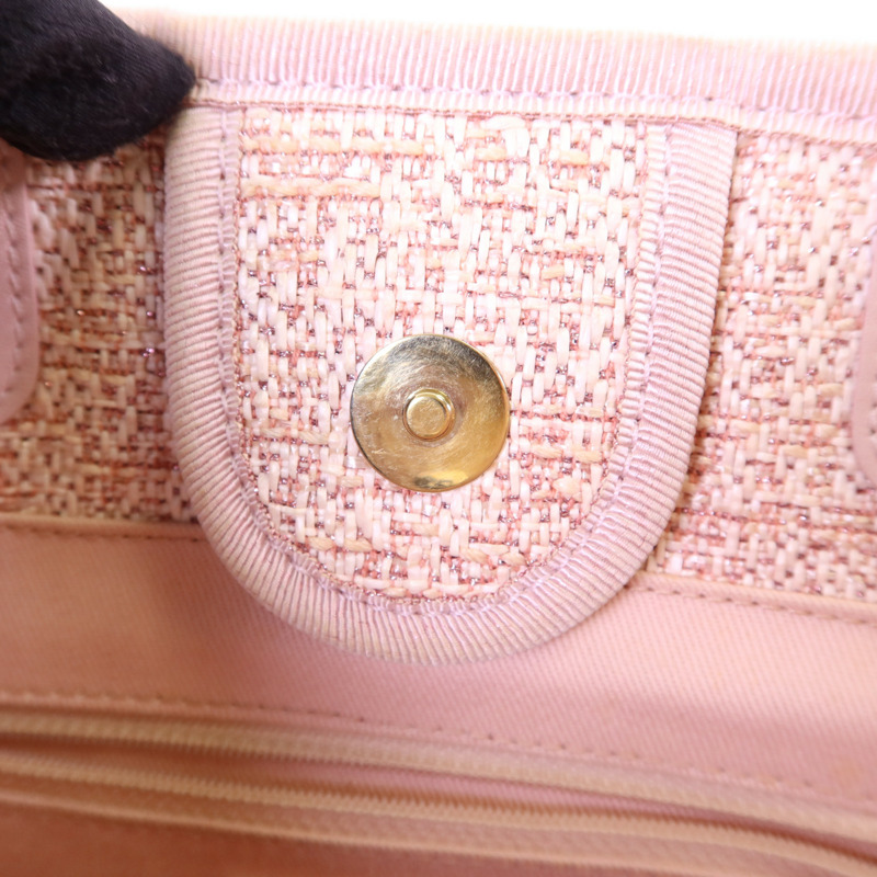 CHANEL 帆布Tote Bag金扣鏈帶手挽袋-9