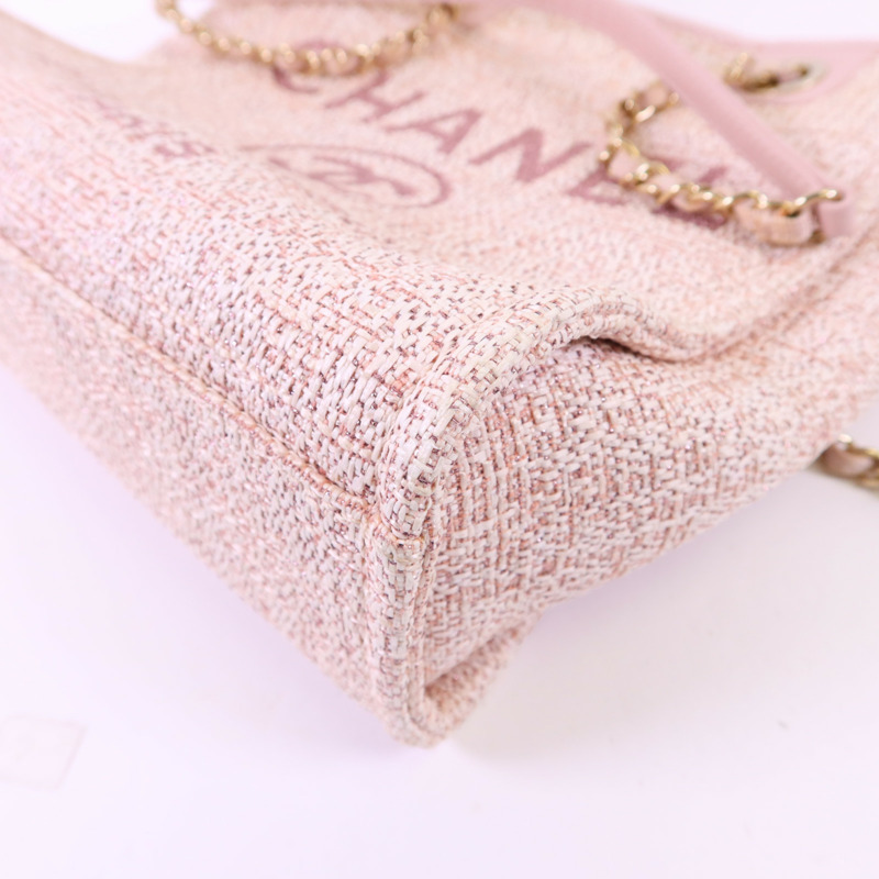 CHANEL 帆布Tote Bag金扣鏈帶手挽袋-11