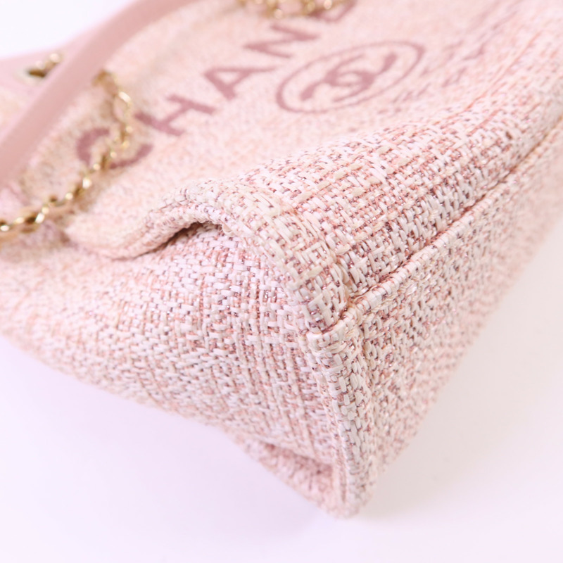 CHANEL 帆布Tote Bag金扣鏈帶手挽袋-12