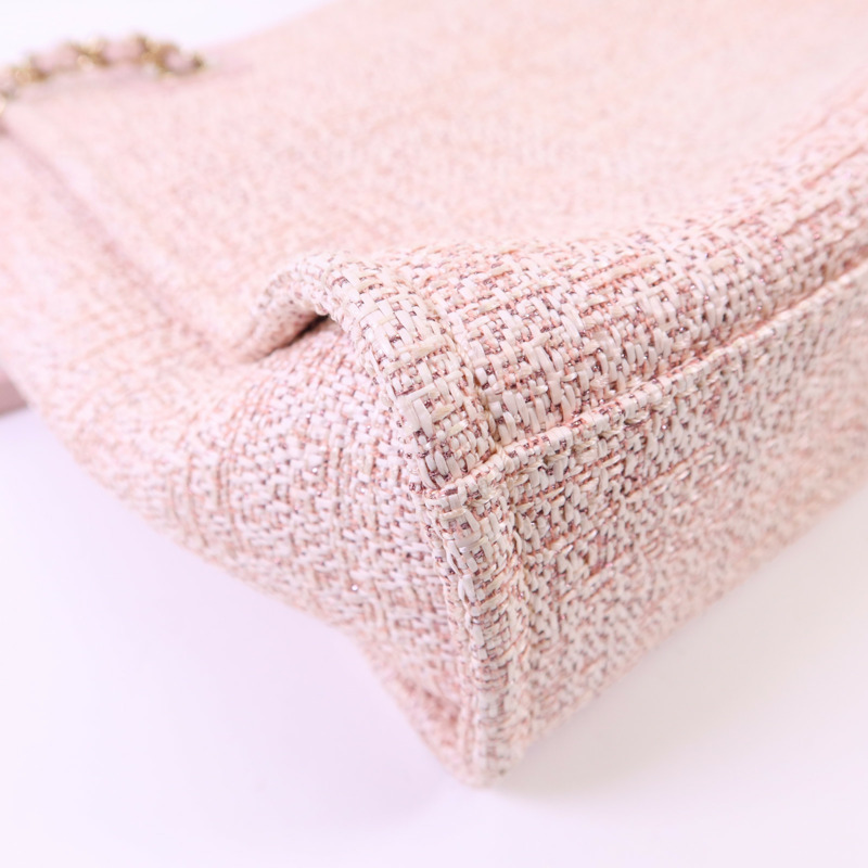 CHANEL 帆布Tote Bag金扣鏈帶手挽袋-14