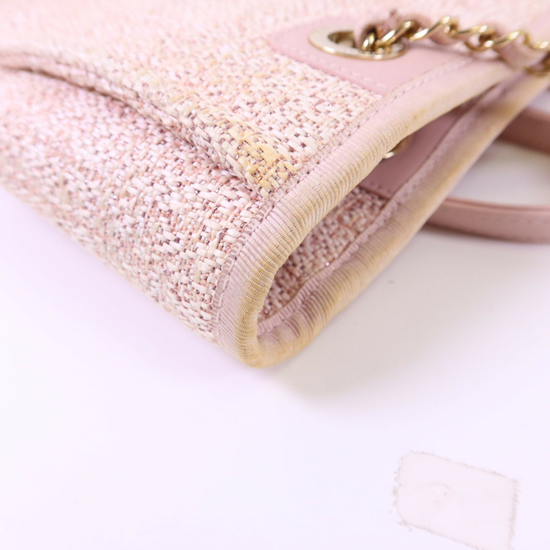 CHANEL 帆布Tote Bag金扣鏈帶手挽袋-15
