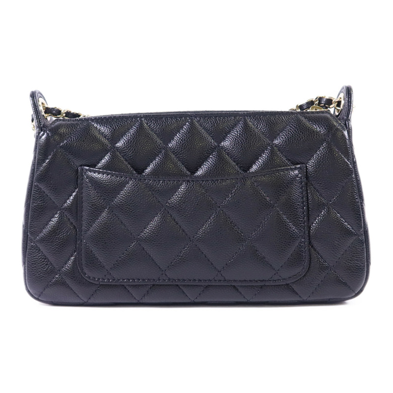 CHANEL 牛皮皮革Clutch With Chain金扣鏈帶肩背袋-2