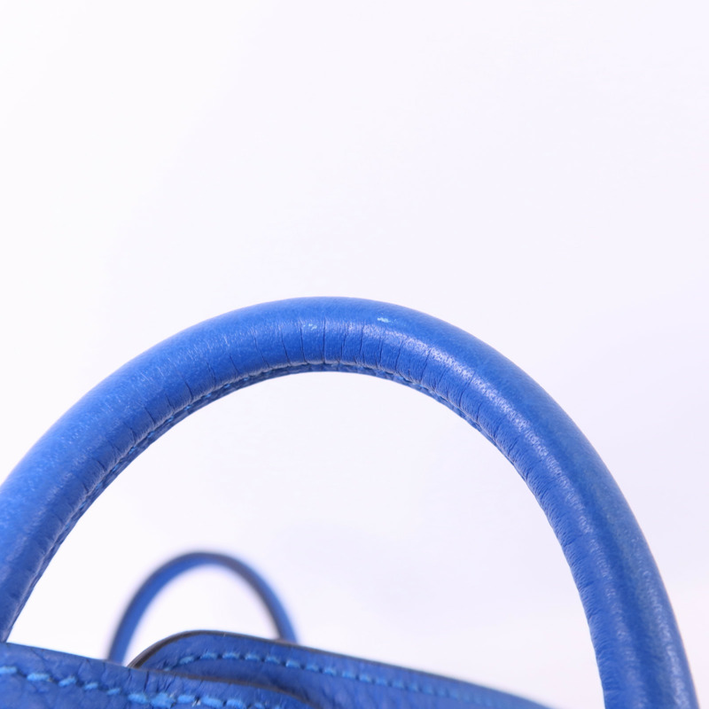 HERMES Clemence皮革Mini Lindy銀扣手挽肩背兩用袋Bleu Hydra-14
