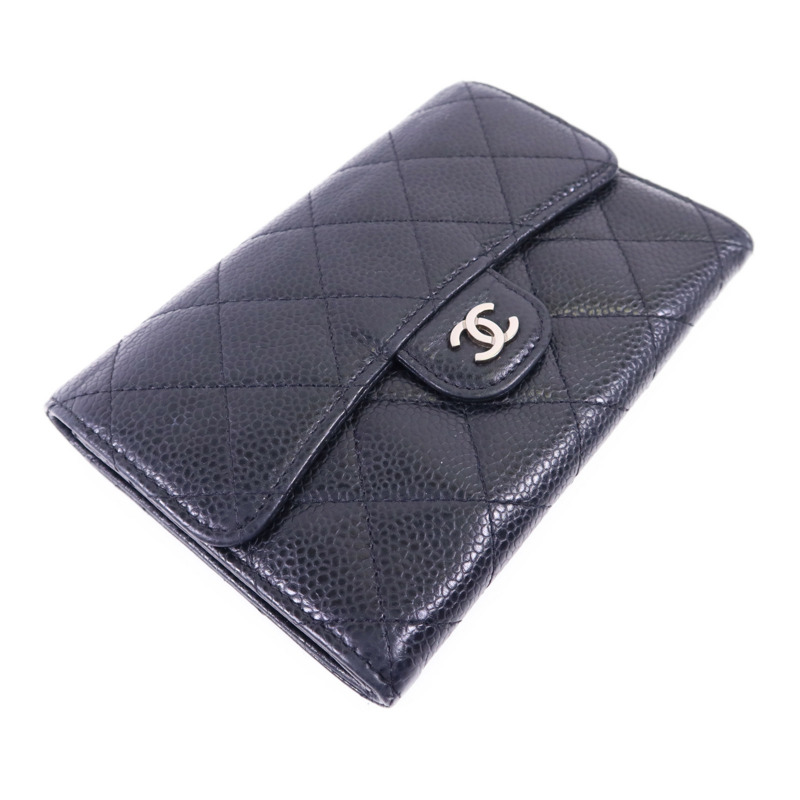 CHANEL 牛皮皮革Wallet銀扣錢包-2