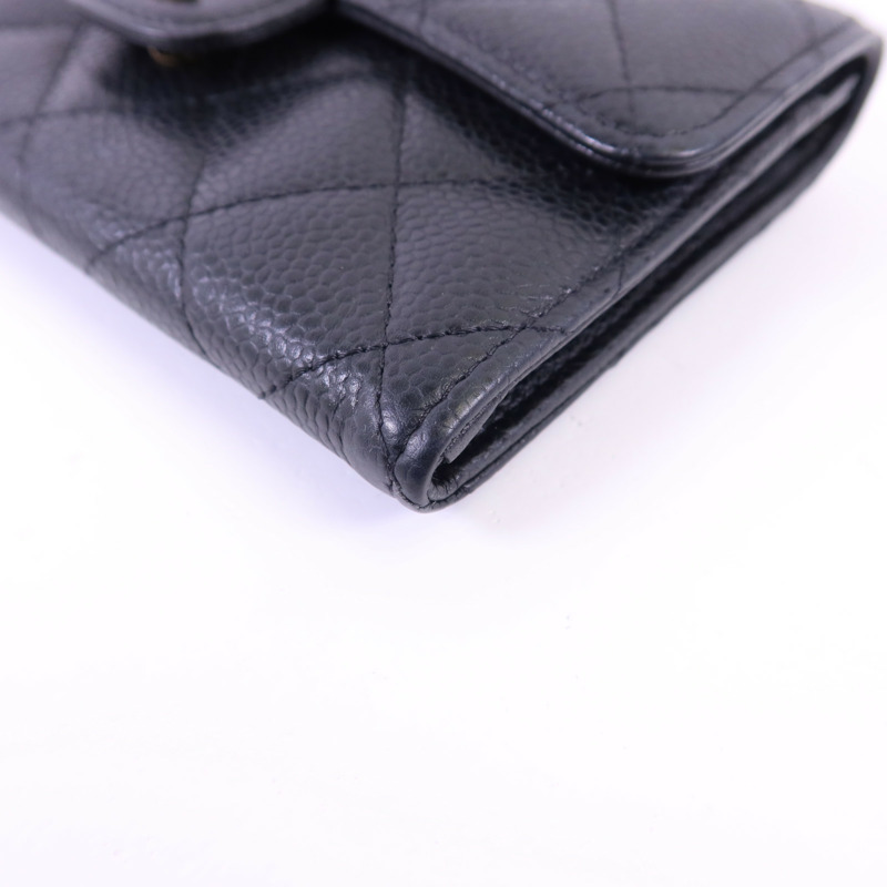 CHANEL 牛皮皮革Wallet銀扣錢包-10