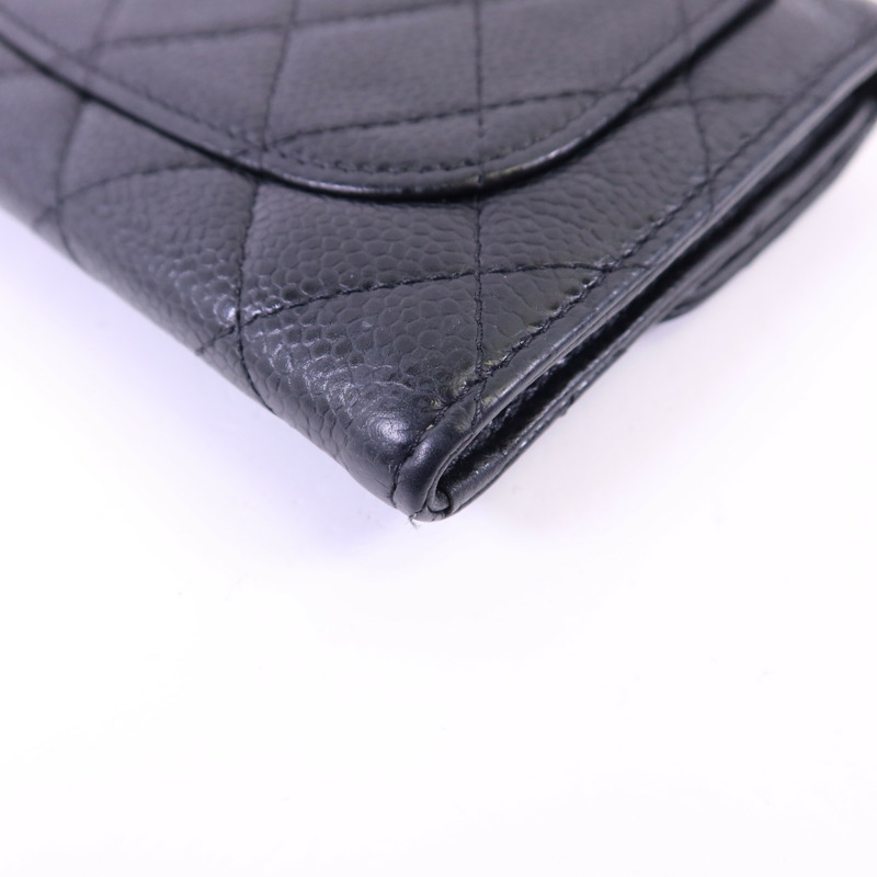 CHANEL 牛皮皮革Wallet銀扣錢包-12