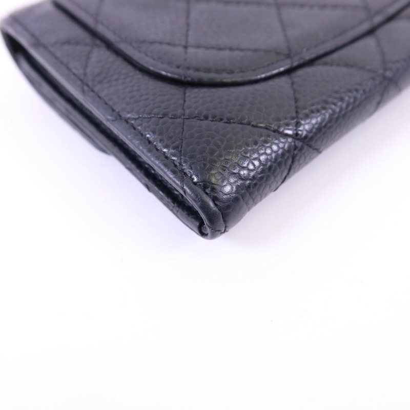 CHANEL 牛皮皮革Wallet銀扣錢包-13
