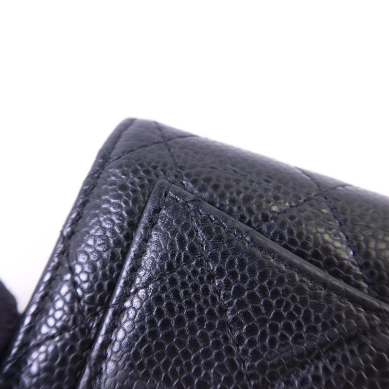 CHANEL 牛皮皮革Wallet銀扣錢包-14