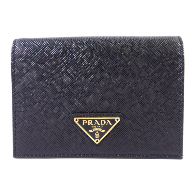 PRADA 牛皮皮革Wallet金扣錢包-0