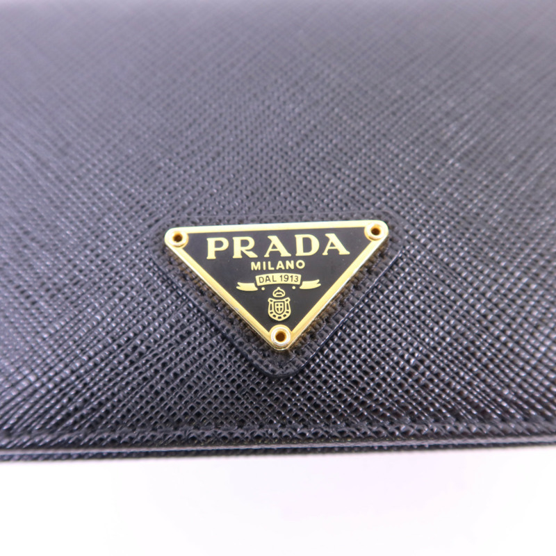 PRADA 牛皮皮革Wallet金扣錢包-7
