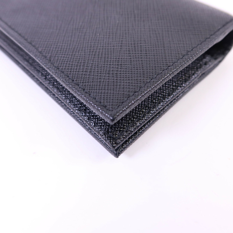 PRADA 牛皮皮革Wallet金扣錢包-10