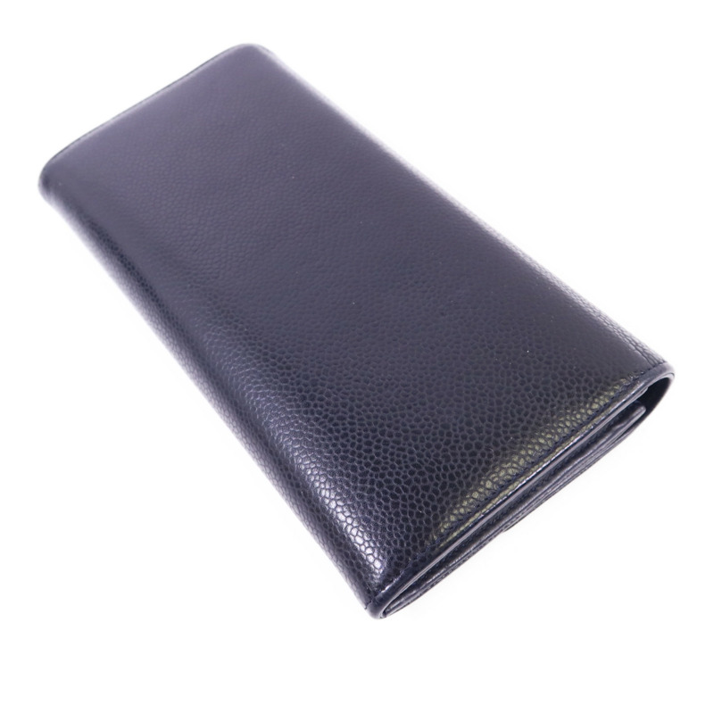 CHANEL 牛皮皮革Long Wallet銀扣長錢包-3