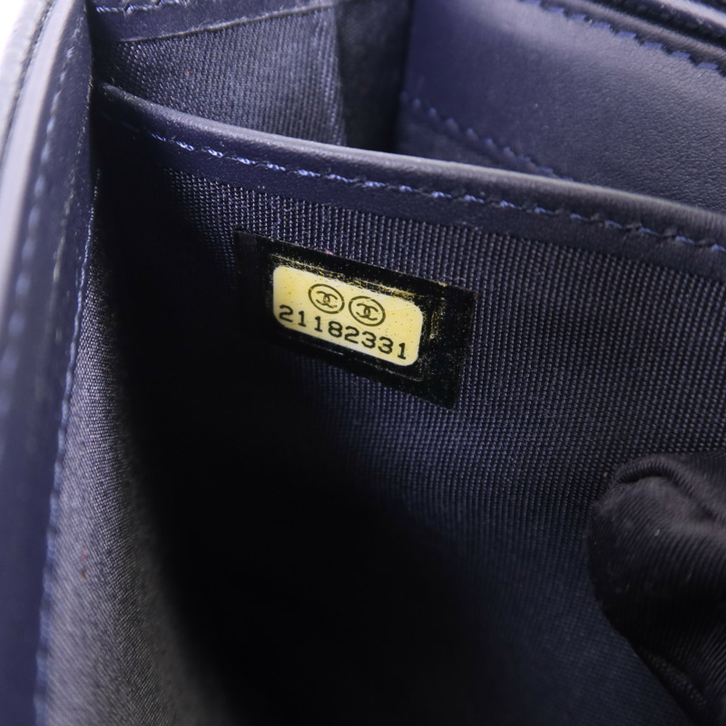 CHANEL 牛皮皮革Long Wallet銀扣長錢包-8