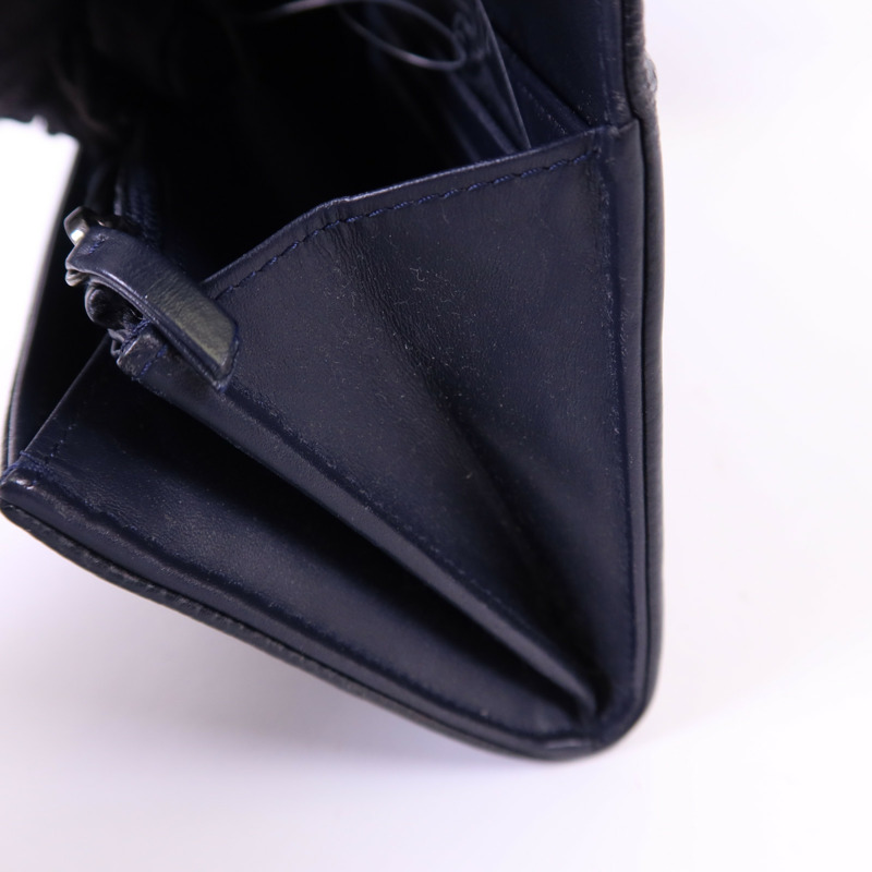 CHANEL 牛皮皮革Long Wallet銀扣長錢包-17
