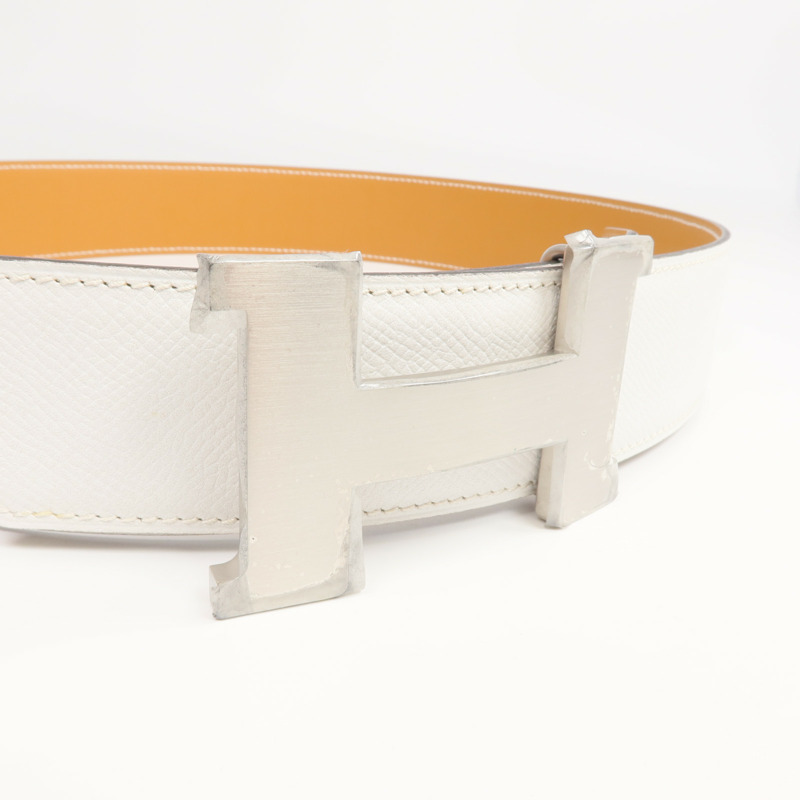 HERMES Epsom皮革Constance Belt銀扣皮帶Beton-3
