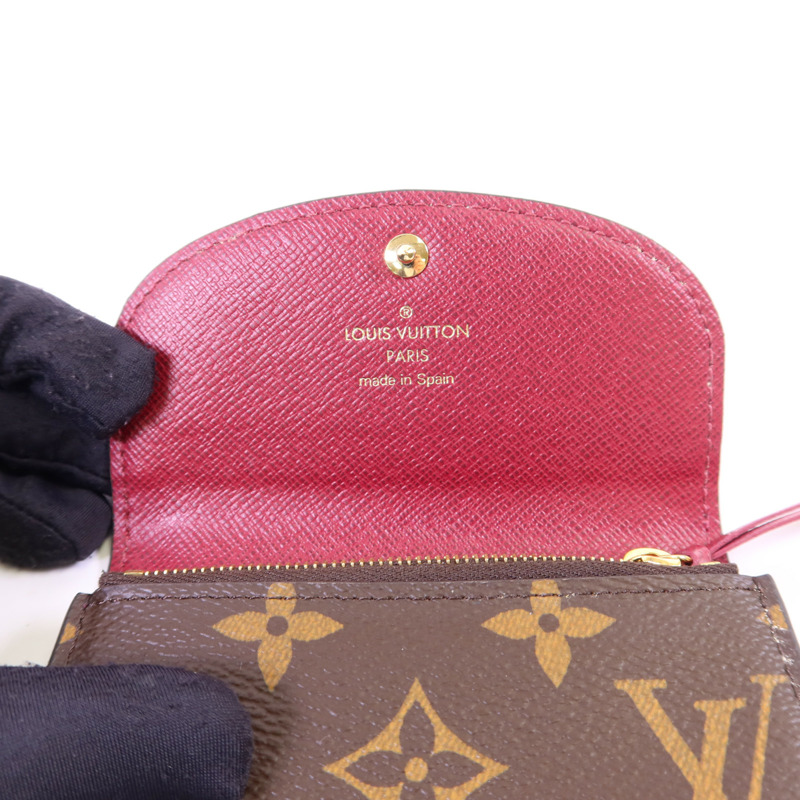 LOUIS VUITTON Monogram Rosalie金扣零錢包-6