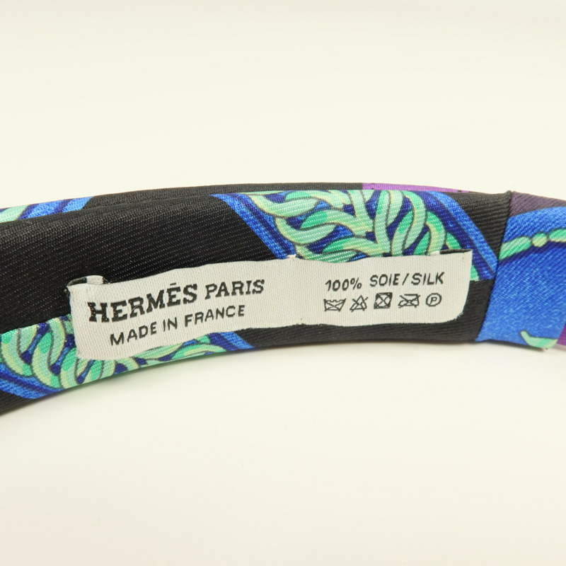 HERMES 絲質Hair Band髮帶-3
