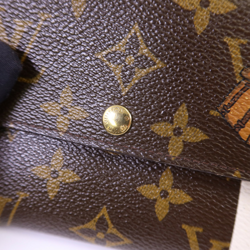 LOUIS VUITTON Monogram Groom Portefeuille Sarah金扣長錢包-8