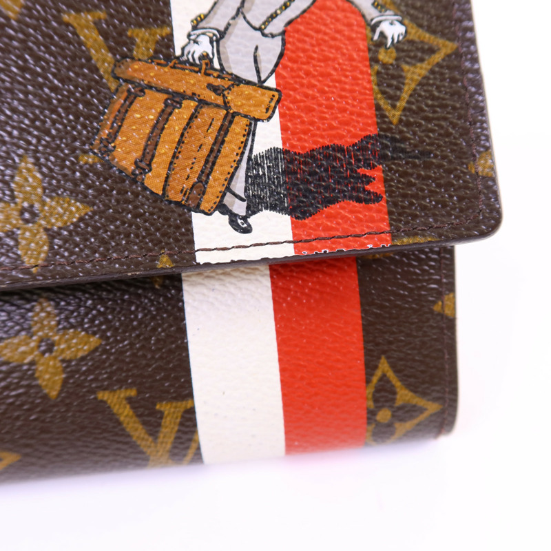 LOUIS VUITTON Monogram Groom Portefeuille Sarah金扣長錢包-15
