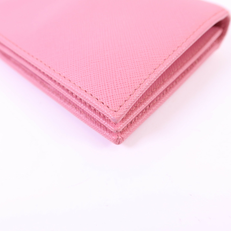 PRADA 牛皮皮革Wallet金扣錢包-11