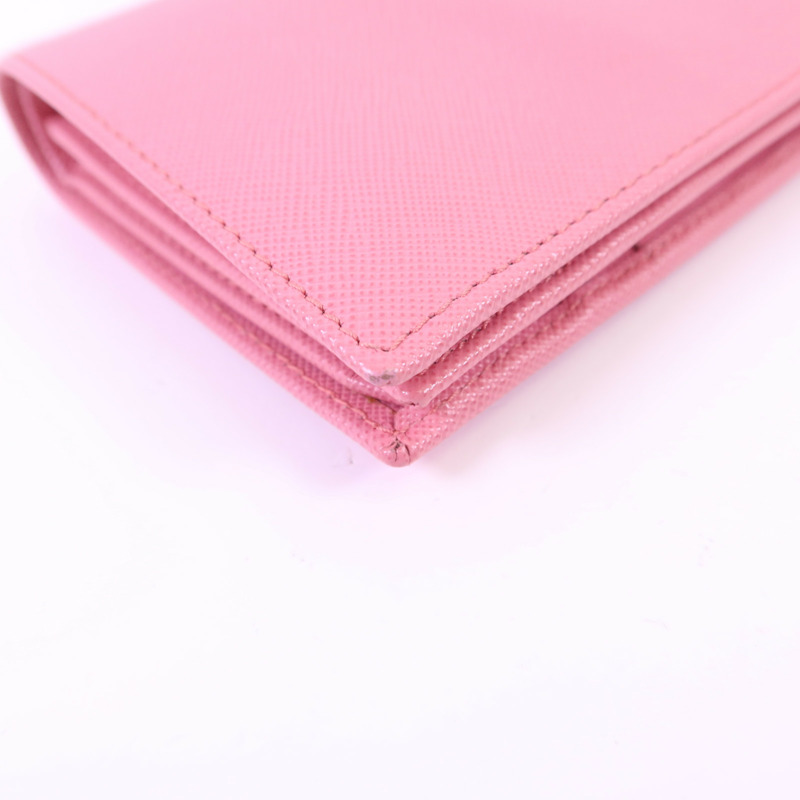 PRADA 牛皮皮革Wallet金扣錢包-12