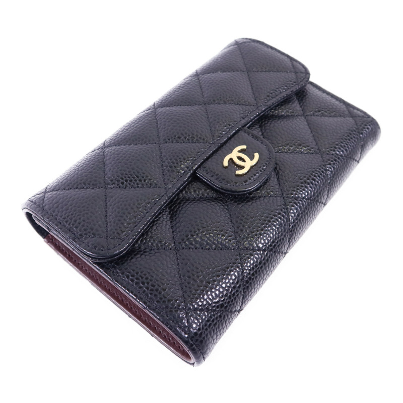 CHANEL 牛皮皮革Wallet金扣錢包-2