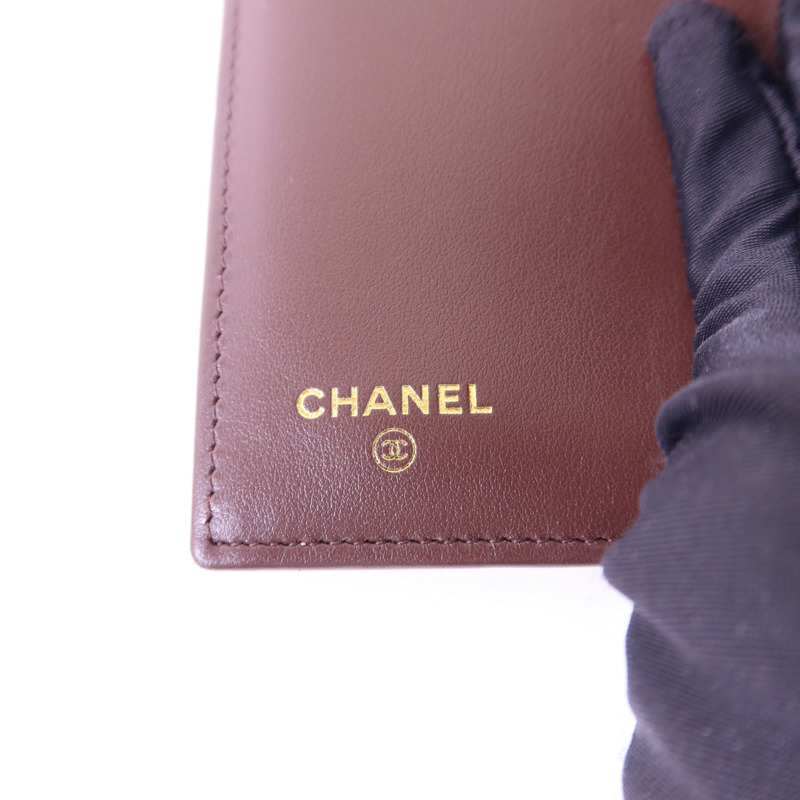 CHANEL 牛皮皮革Wallet金扣錢包-7