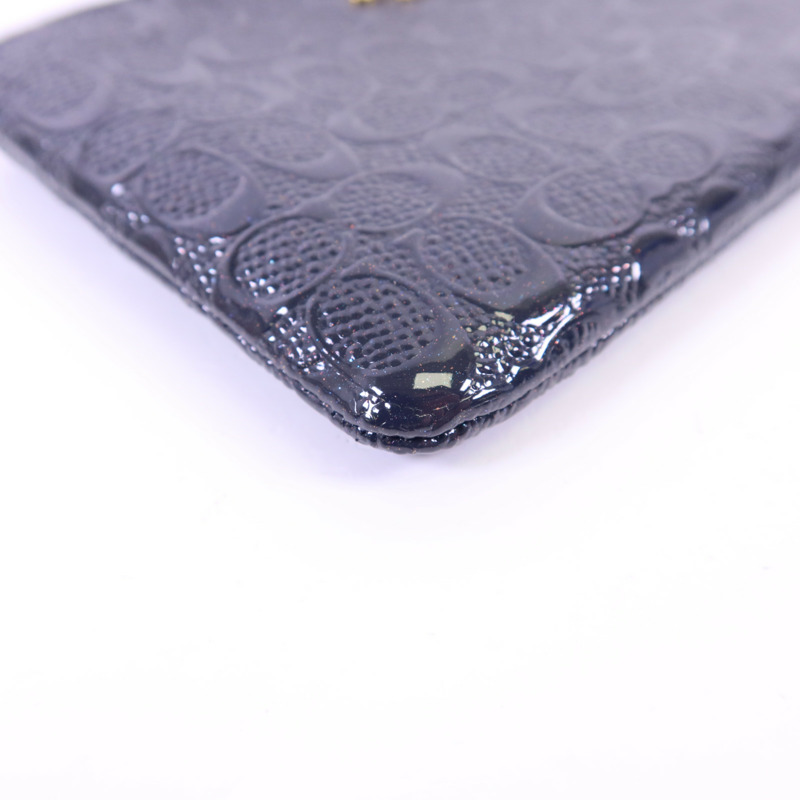 COACH 牛皮皮革Pouch金扣手拿包-8